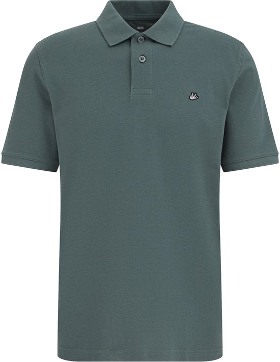 WE Fashion Heren regular fit polo met structuur