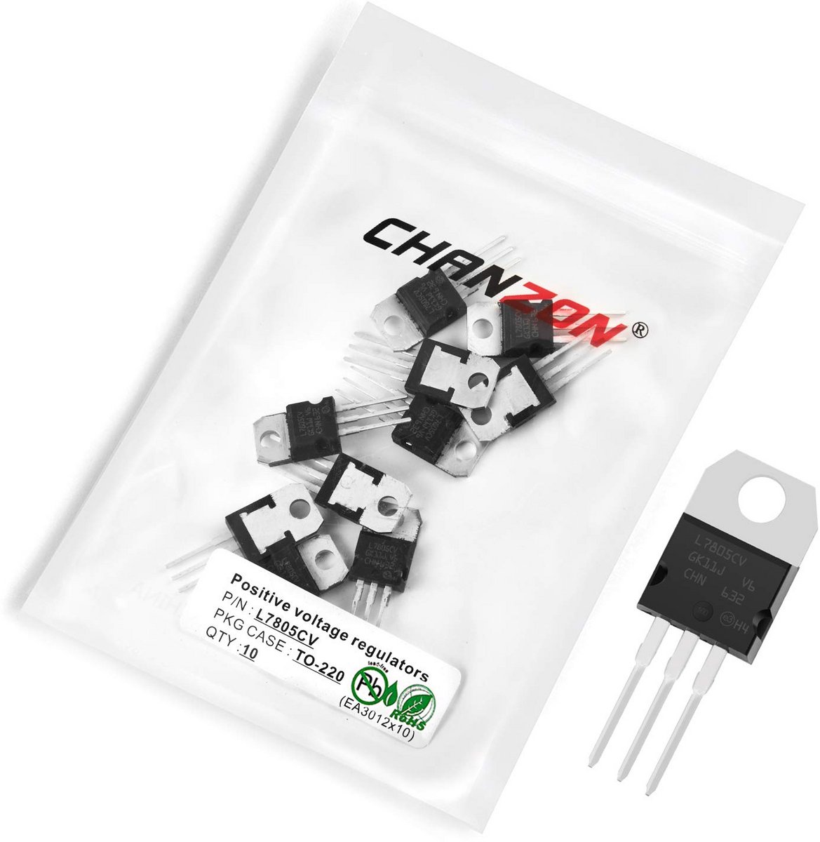 10 Stuks Spanningsregelaar Transistoren L7805CV TO-220 Serie