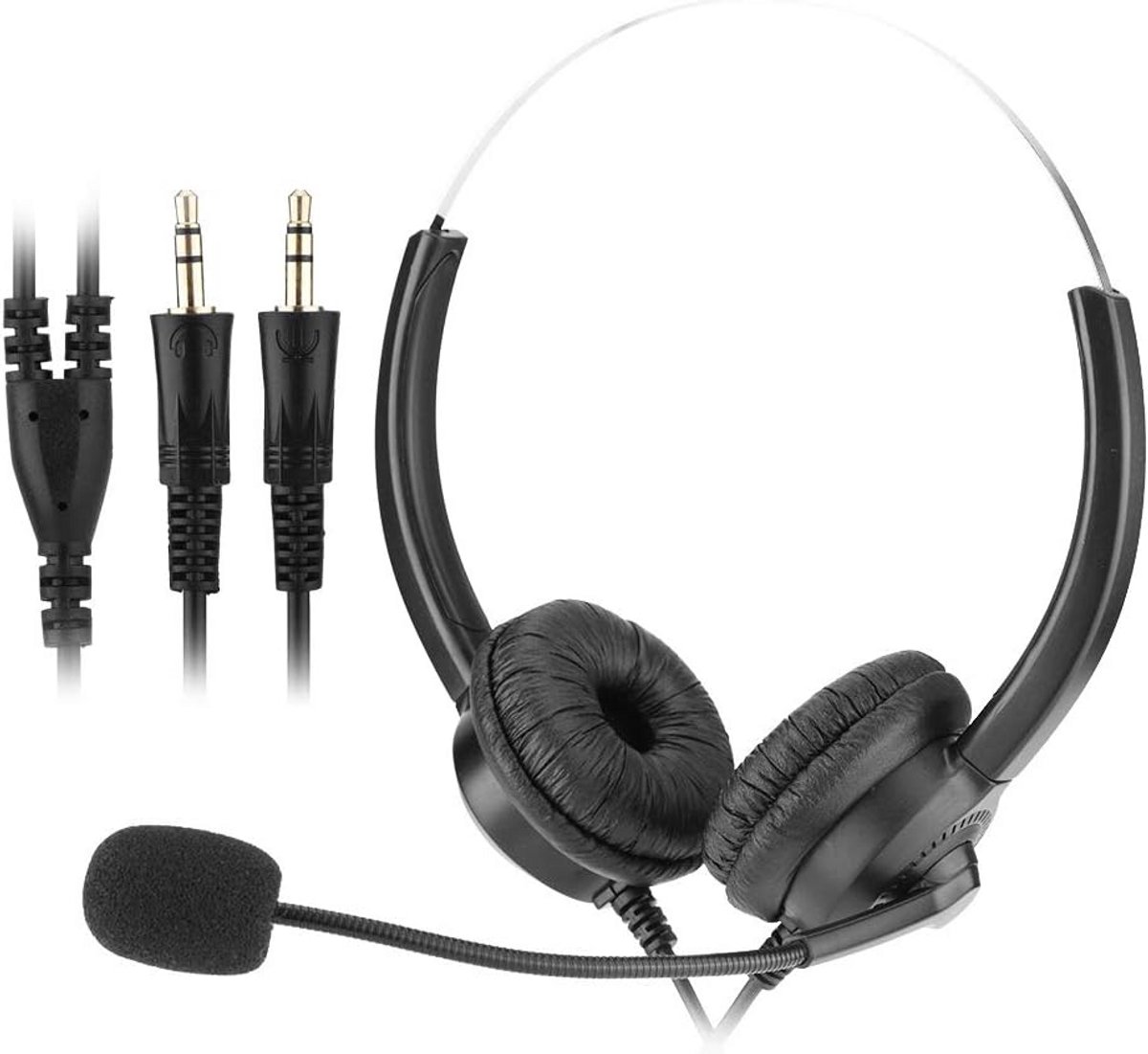 Professionele Callcenter Headset met Microfoon - Ruisonderdrukking & Comfortabel Draagcomfort