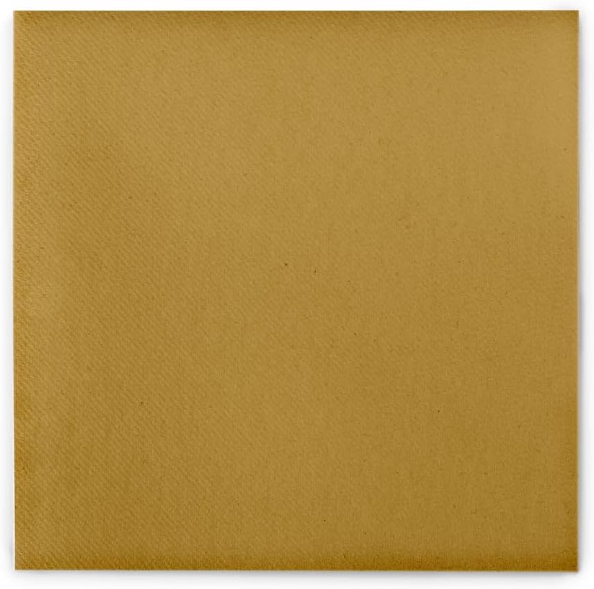 Luxe Cocktail Servetten 24x24 cm Airlaid Goud 100 Stuks - Stofachtig Gevoel