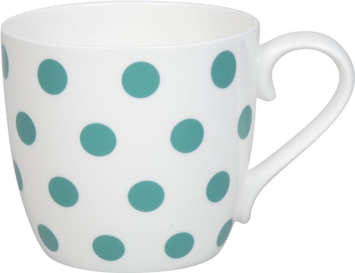 Könitz mok Dots - Jadegreen, beker, bone china, groen, 425 ml, 11 2 057 2824