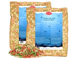 2 x 40 liter (6 kg) Lyra Pond® Pond Colour Sticks Koi Mix visvoer vijvervoer