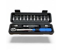 Momentsleutel Fiets Set 1/4" 2-24 Nm – Draaimomentsleutel met Inbus & Torx Bits – voor MTB, Racefiets, E-bike & Carbon