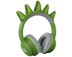 KIDYWOLF KIDYEARS Kinder Koptelefoon Dino – 85dB, Bluetooth & Jack, Opvouwbaar, Magnetische Oortjes, 4+