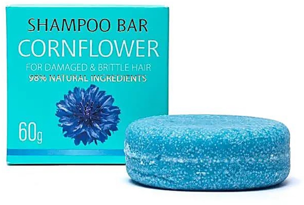 Natuurlijke shampoo bar korenbloem - beschadigd haar - Saules Fabrika