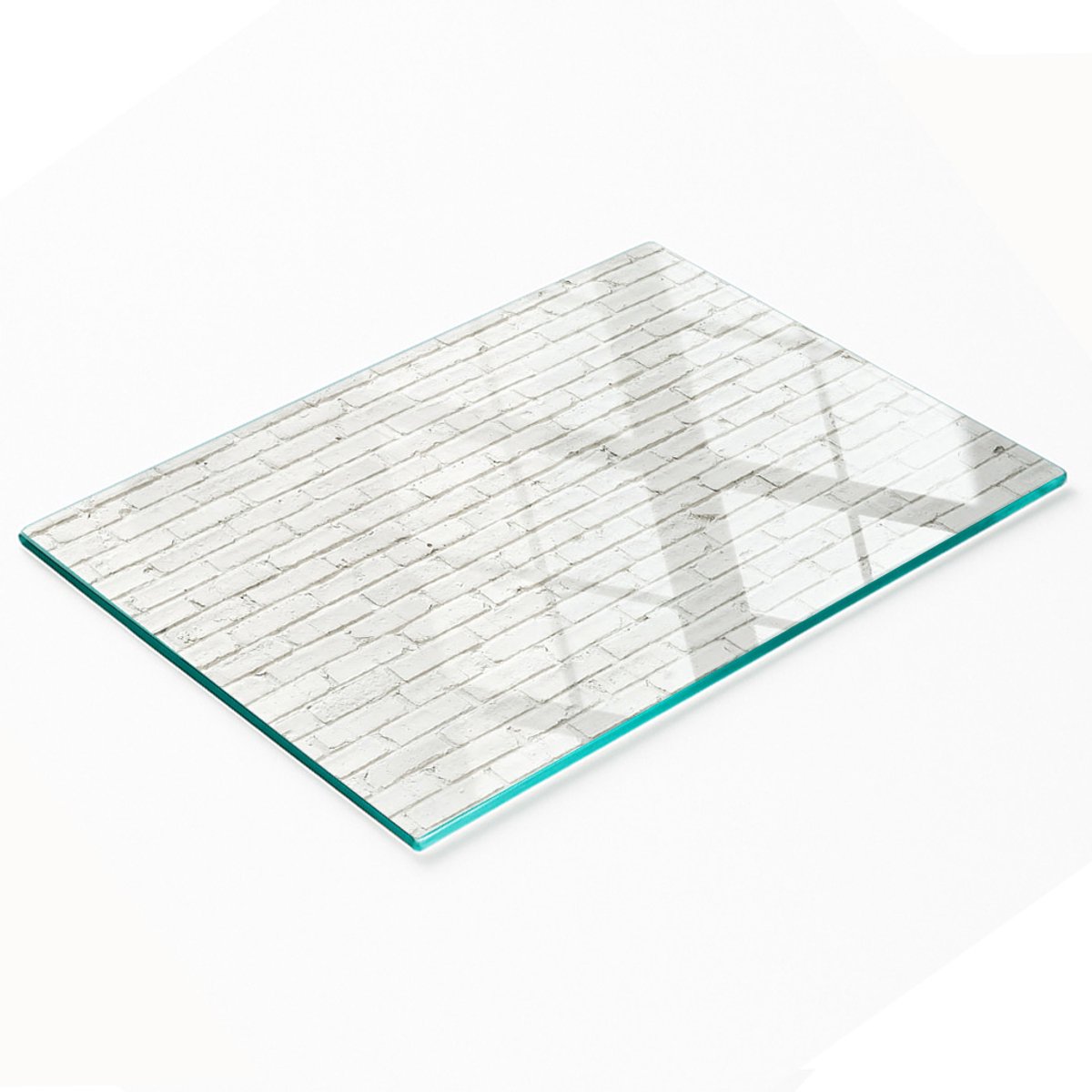 Gehard multifunctioneel decoratief glazen paneel met baksteenmotief, 80x52 cm