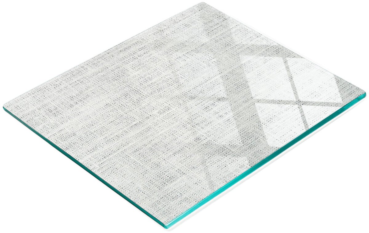 Multifunctionele decoratieve snijplank voor de keuken, gehard wit canvas, 60x52 cm