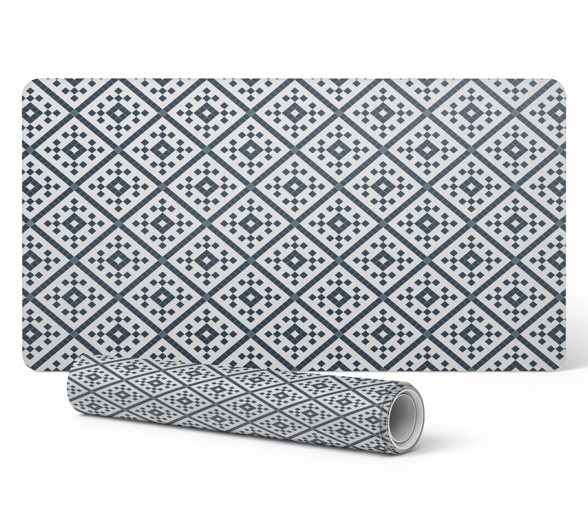 Duurzame gamingmat met geometrisch retropatroon, 90x45 cm