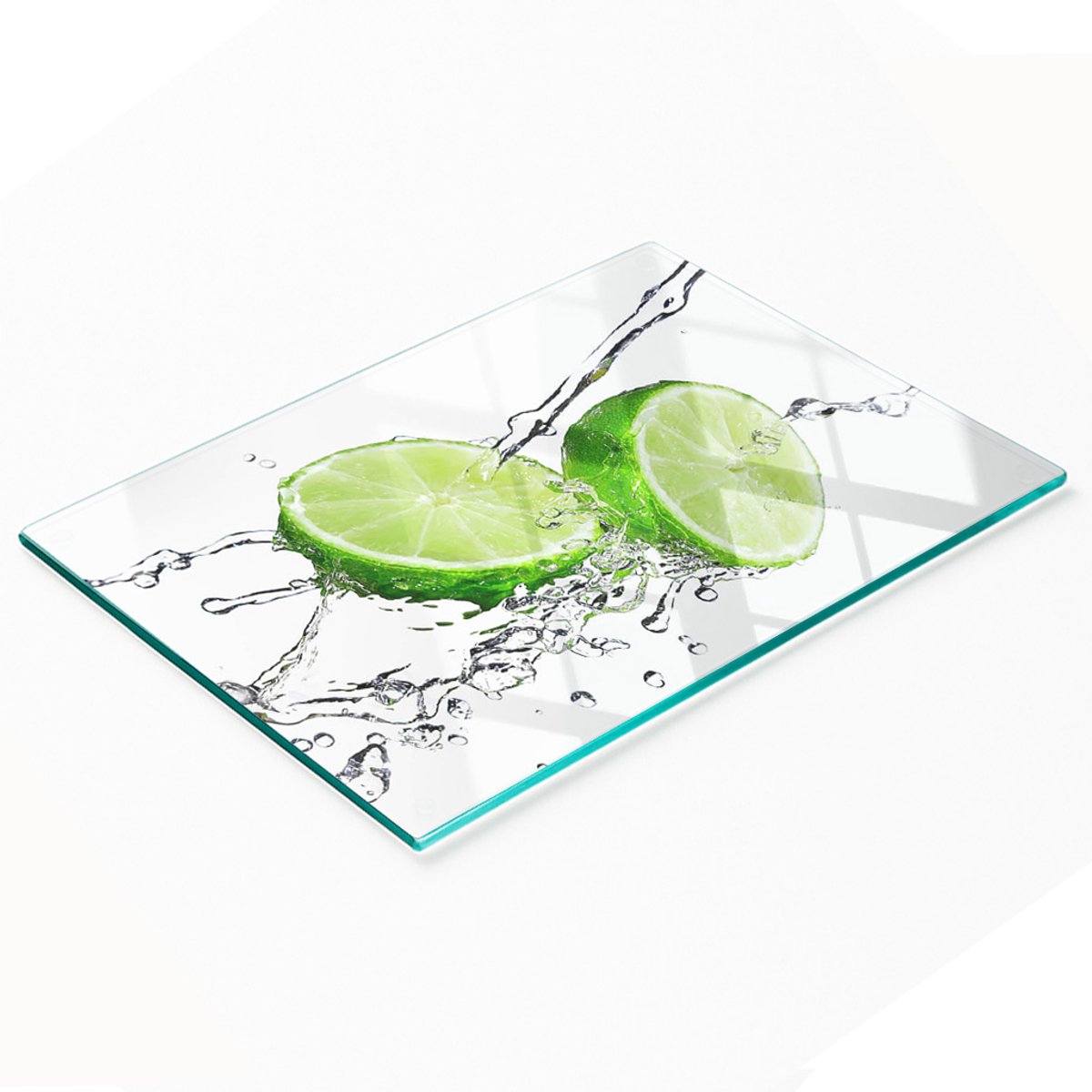 Gehard multifunctioneel decoratief bord van glas, kalk en water, 80x52 cm