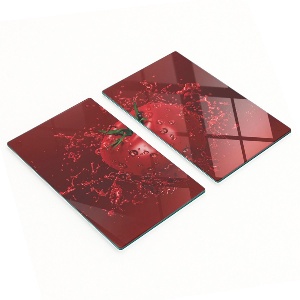 Multifunctionele decoratieve glazen keukenplanken voor tomatensap, 2x30x52 cm