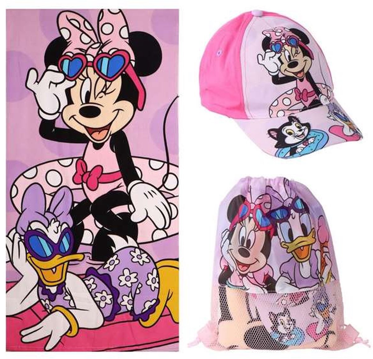 Strandhanddoek Minnie Mouse Roze 70 x 140 cm