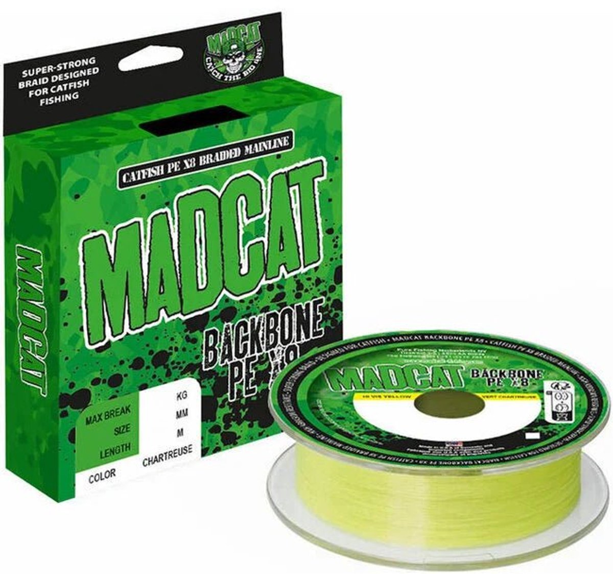 Madcat Backbone PE X8 Gevlochten Lijn | 300m 0.50mm Flame Green