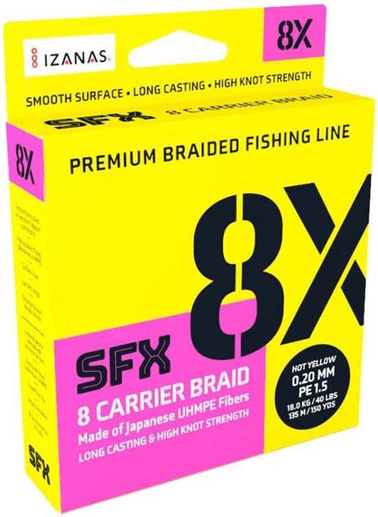 Sufix SFX 8x Braid Vislijn 0,128mm 135m Felgeel van Sufix — afbeelding 3