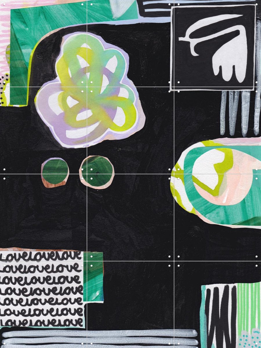 IXXI Shadow Bright, Henriette Visscher - 60 x 80 cm - Gratis ophangtool - Grote wanddecoratie en posters - Digitale Kunst, Gemengde Technieken