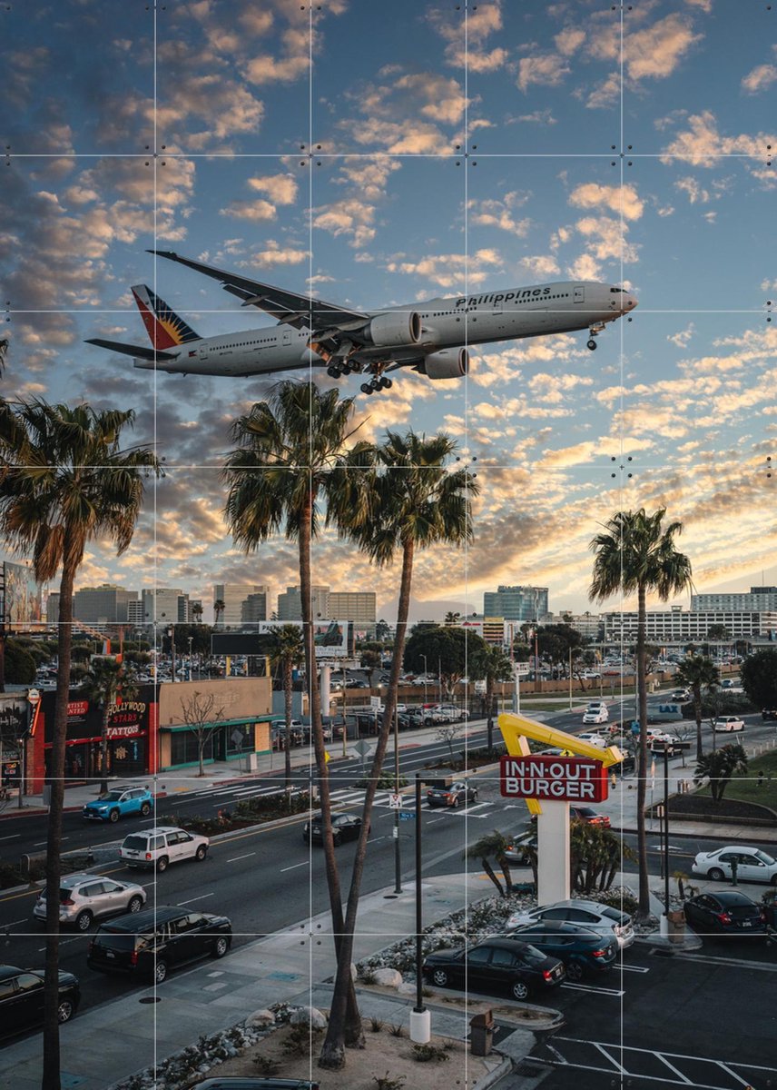 IXXI Landing, Tristan Zhou - 100 x 140 cm - Gratis ophangtool - Grote wanddecoratie en posters - Fotografie, Kleurrijk, Woonkamer, Eetkamer, Mancave