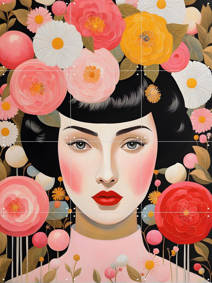 IXXI Haruto, Artclaud - 60 x 80 cm - Gratis ophangtool - Grote wanddecoratie en posters - Kleurrijk, Illustraties, Grafisch Ontwerp, Pop art
