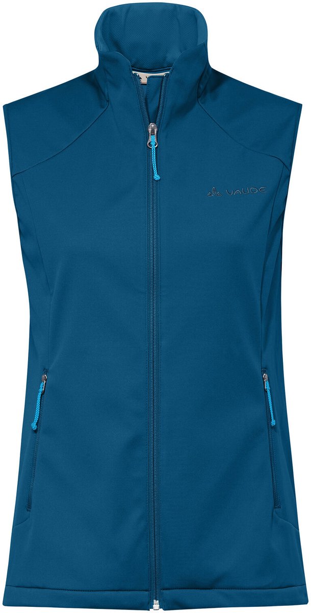 VAUDE Everhike softshell vest functioneel vest dames outdoor sportvest winddicht softshell regular pasvorm Blauw