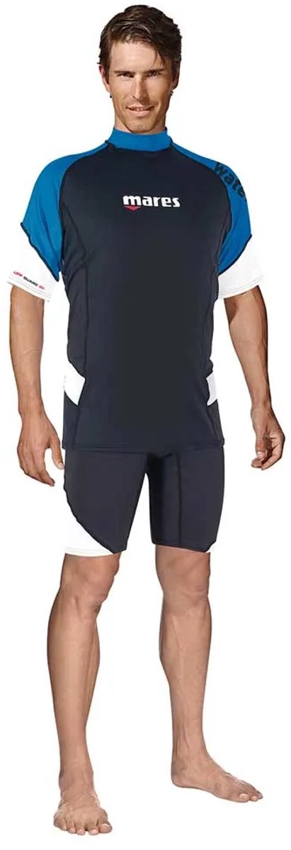 Mares Rash Guard Loose Fit Korte Mouw Rash Guard Blauw,Zwart 3XL Man