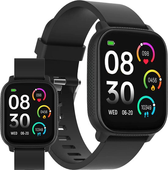 Denver Smartwatch – Android iOS – Notificaties – Sporthorloge – Hartslagmeter – Saturatiemeter – Slaapmonitor – SWC184B – Zwart
