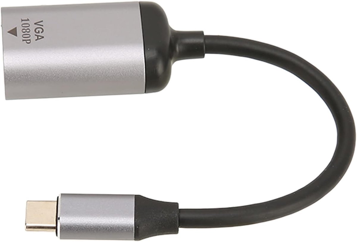 USB C naar VGA adapter - Type C converter - Scherm uitbreiden - Aluminiumlegering behuizing - 60Hz resolutie