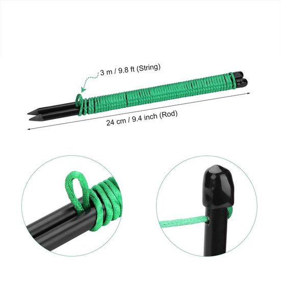 Allecto - Golf Alignment Sticks - swing trainer - outdoor sports - golfbal - training - golf accessoires - putt trainer - golf training - blauw van Allecto — afbeelding 3