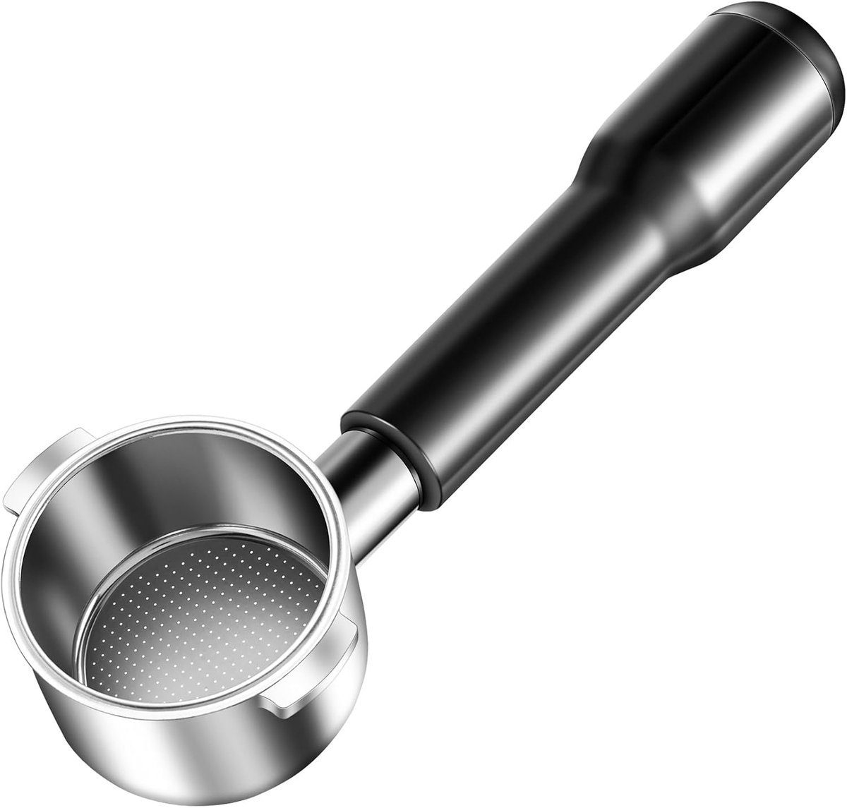 Portafilter - Zeefhouder - Espresso Maken - 2 Oren Ontwerp - 51 mm - Zwart Zilver