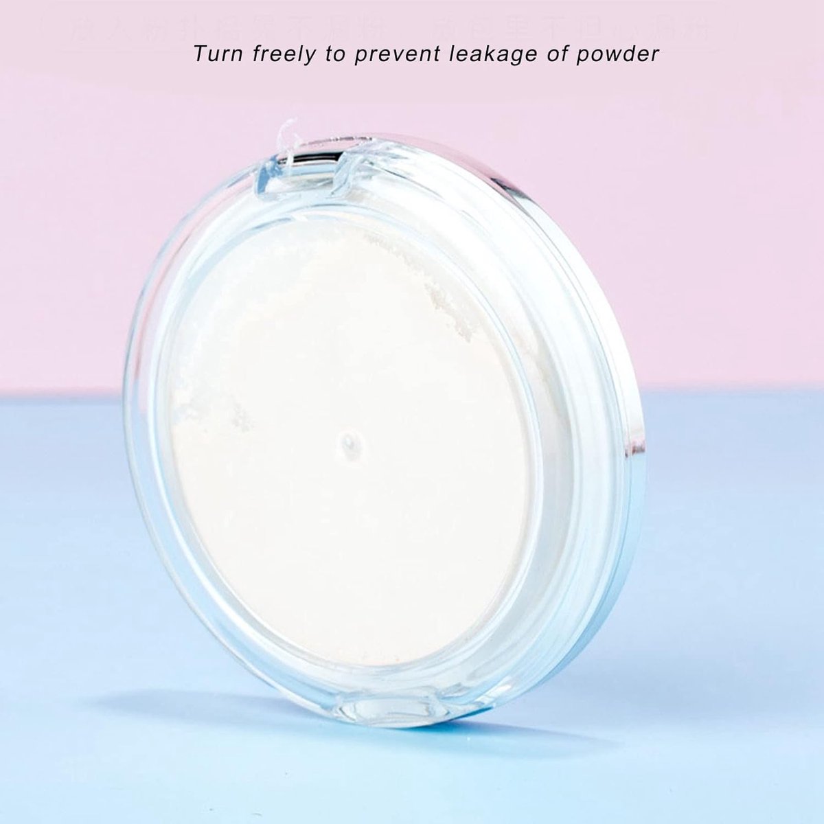 Lege Poederdoos - Make-up Container - Draagbare Cosmetica - Met Ingebouwde Spiegel - 8x8x2 cm