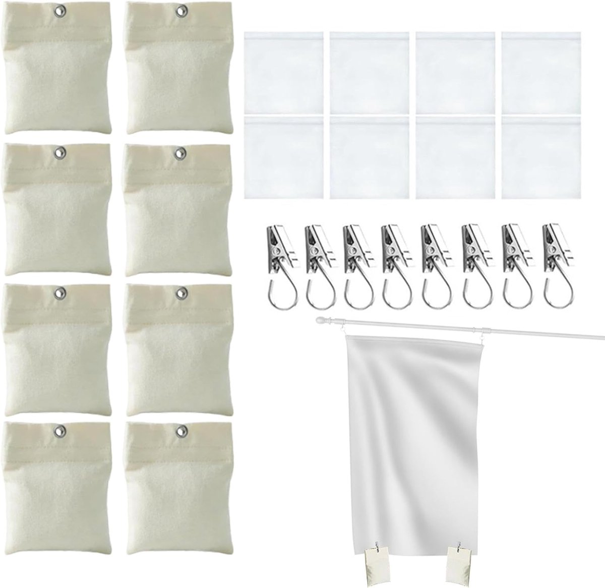 Tafelkleedgewichten - Bodemhouders - Buitenstabiliteit - Set van 8 stuks - 15 x 12.5 cm