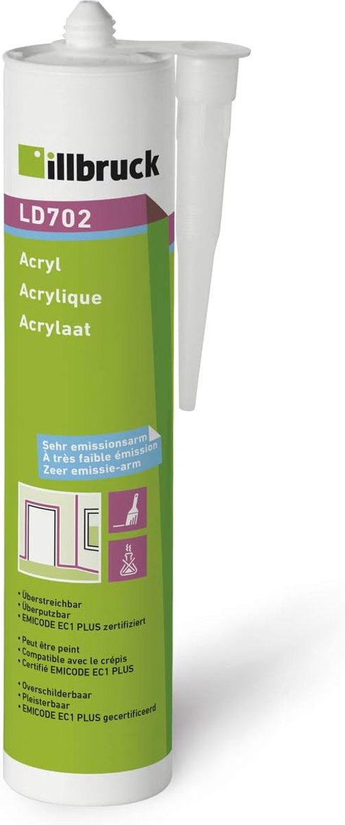 Acrylaat Kit - Voegmiddel - Binnen afdichten - Overschilderbaar - 310 ml - Wit