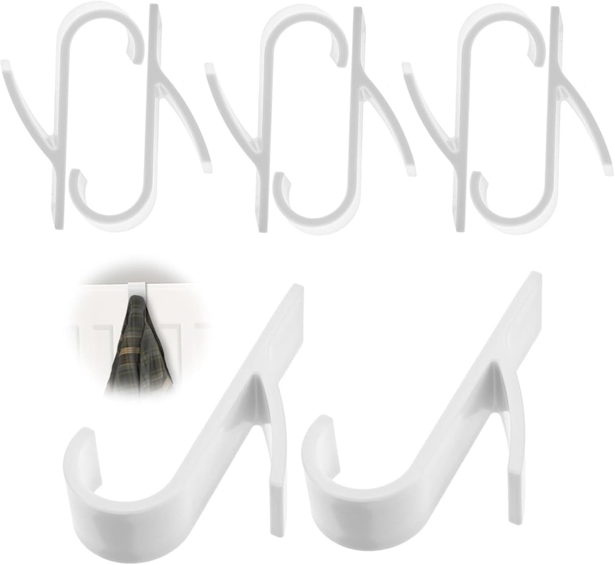 Radiator Haken - Badkamer Hangers - Handdoek Ophangen - Set van 8 stuks - 15.5 x 10 cm - W