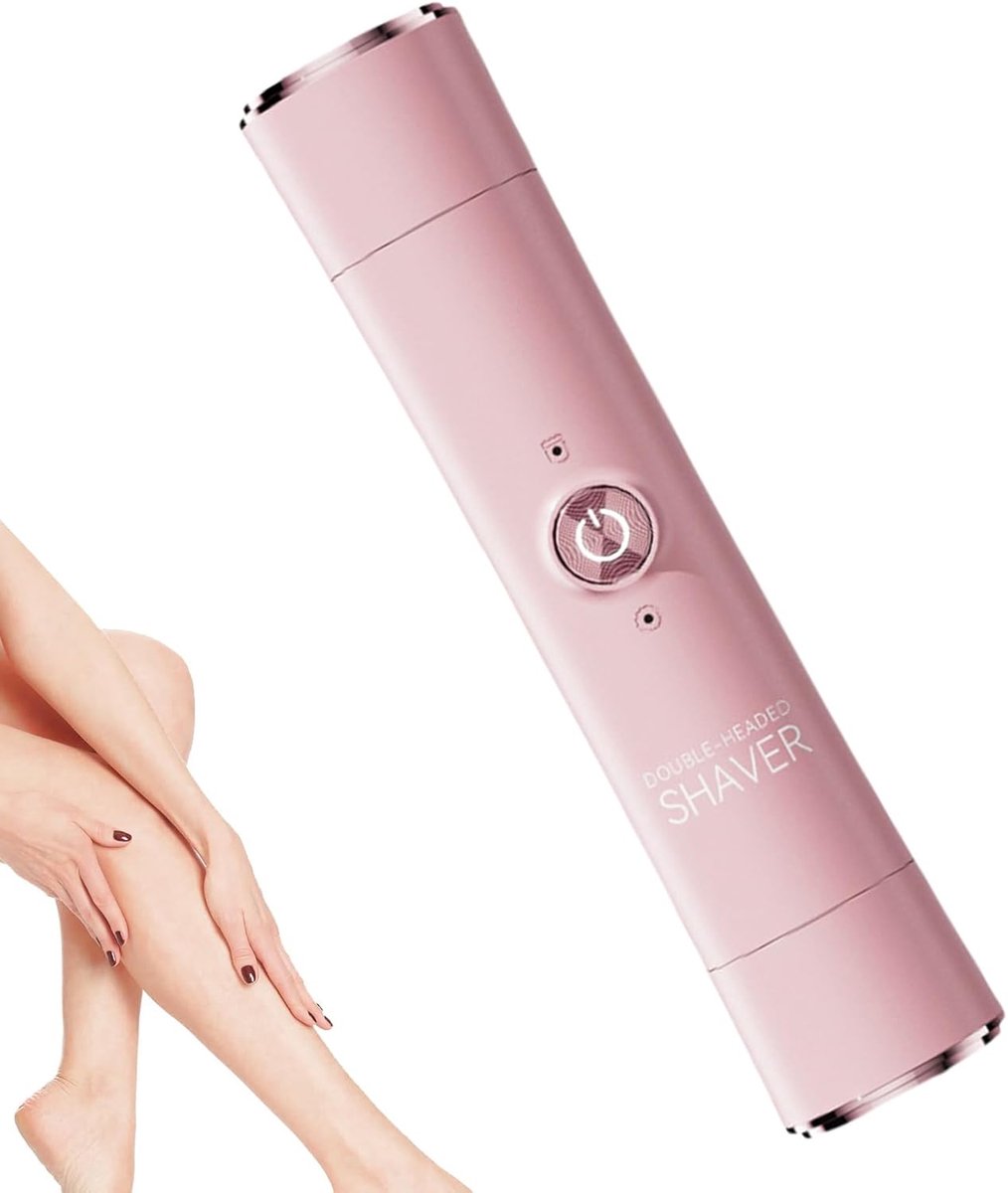 Elektrisch Scheerapparaat Vrouwen - Ontharingsapparaat Lichaam - Gezichtsverzorging Intiem - Dubbele Kop Ontwerp - 15 cm Hoogte - Violet