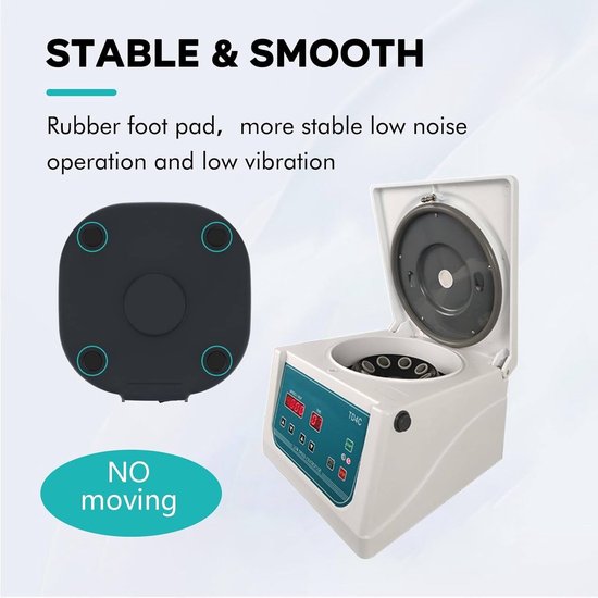 Laboratorium Centrifuge - Klinische Centrifuge - Prp Separatie - Borstelloze Motor - 0-4000 Tpm Rotor — afbeelding 2
