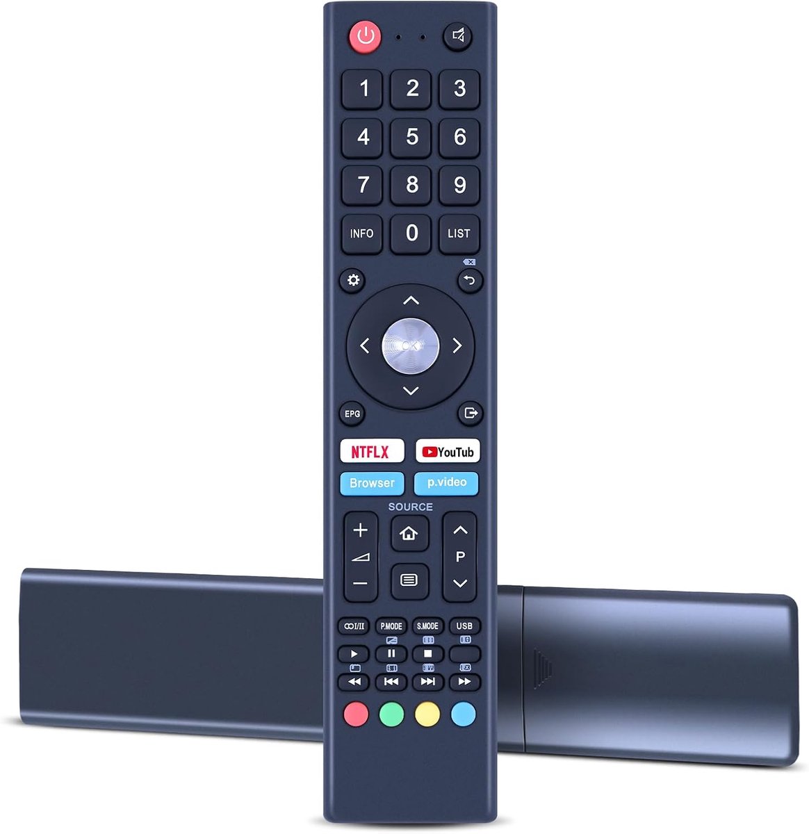 Vervangende Afstandsbediening - Universele Controller - TV Bediening - Ergonomisch Ontwerp - 9x4x2 cm - Zwart