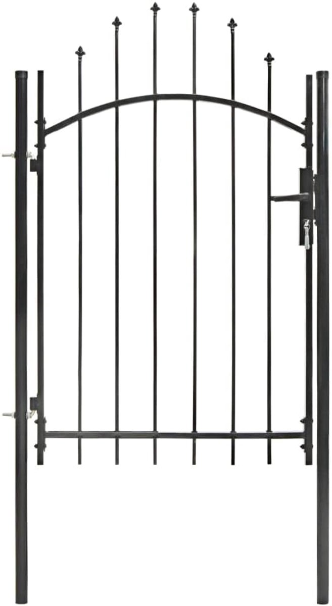 Tuinpoort Staal - Buitenhek Metaal - Tuin Afscheiding - Roestwerend Gepoedercoat - 1 x 2 M