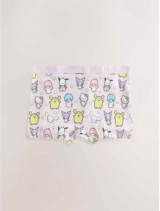 Lichtroze onderbroek met een all-over print van Sanrio-personages.