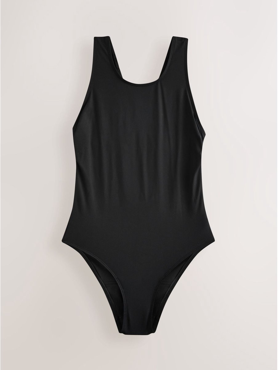 Next Dames - Menstruatiezwempak met hoge hals - Zwart Black