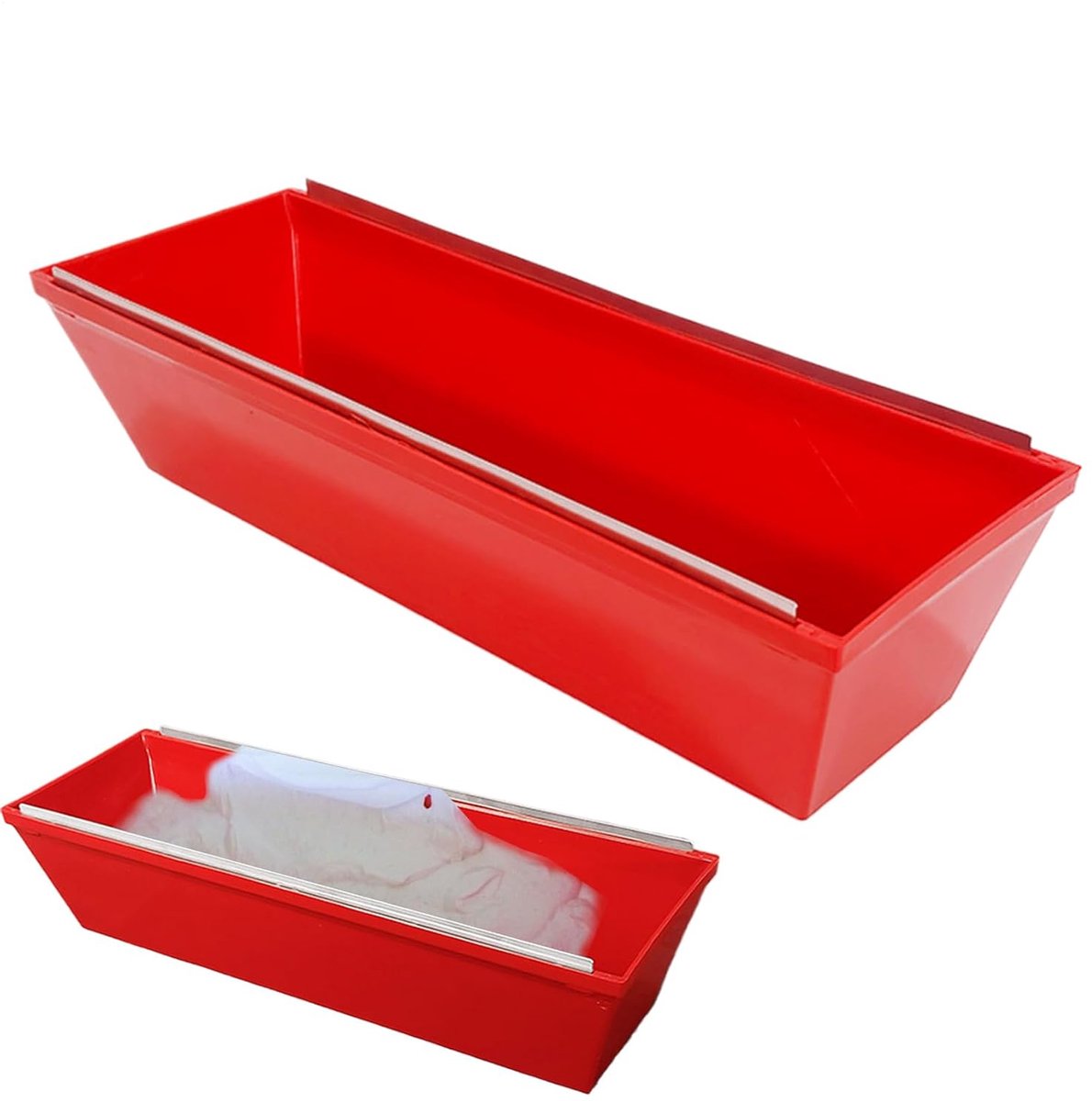 Mortelkuip Mengbak - Beton Gips Doos - Cement Werkzaamheden - Robuust ABS Materiaal - 35x9x12 cm - Cement Kleur