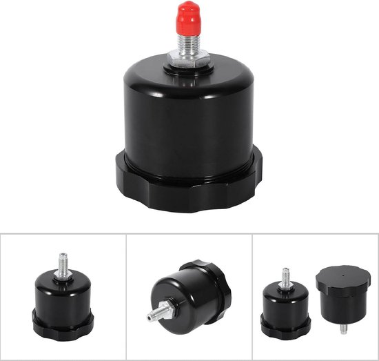 Remvloeistof Reservoir - Handrem Tank - Drift Racen - Aluminium Constructie - 10x7x7 cm - Zwart — afbeelding 2