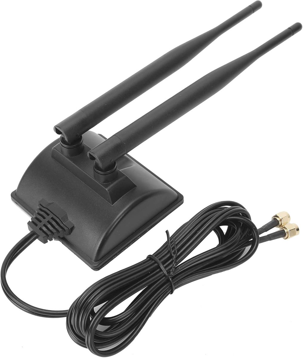 WiFi Antenne - Draadloze Versterker - Signaal Verbeteren - 6dBi Hoge Gain - 200cm Kabel - Zwart
