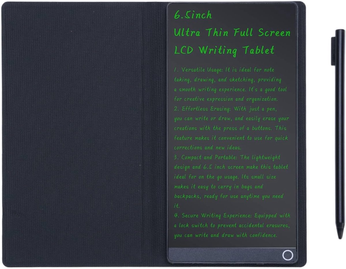 Digitaal Schrijftablet - Elektronisch Notitieblok - Notities Maken - Direct Wissen Functie - 6.5 Inch Scherm