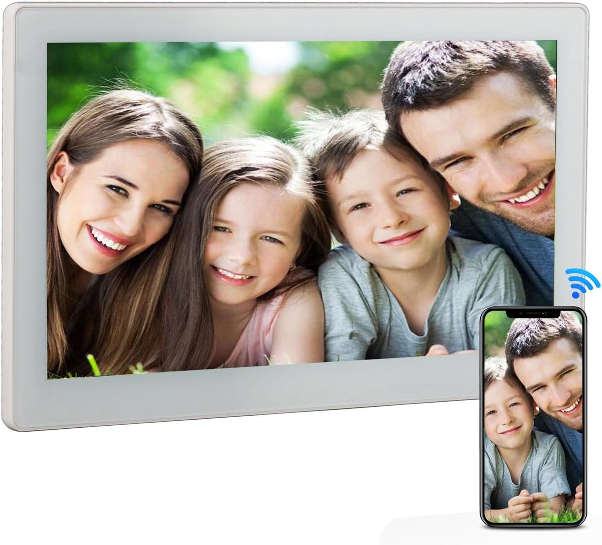 Digitale Fotolijst - WiFi Scherm - Foto's Delen - IPS Touchscreen - 152 Inch