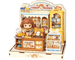 Rolife Houten Poppenhuis - Miniatuurhuis - DG177 - Cookii Bunny's Koekjeswinkel - Schattige Woondecoratie - Ideaal Creatief Cadeau
