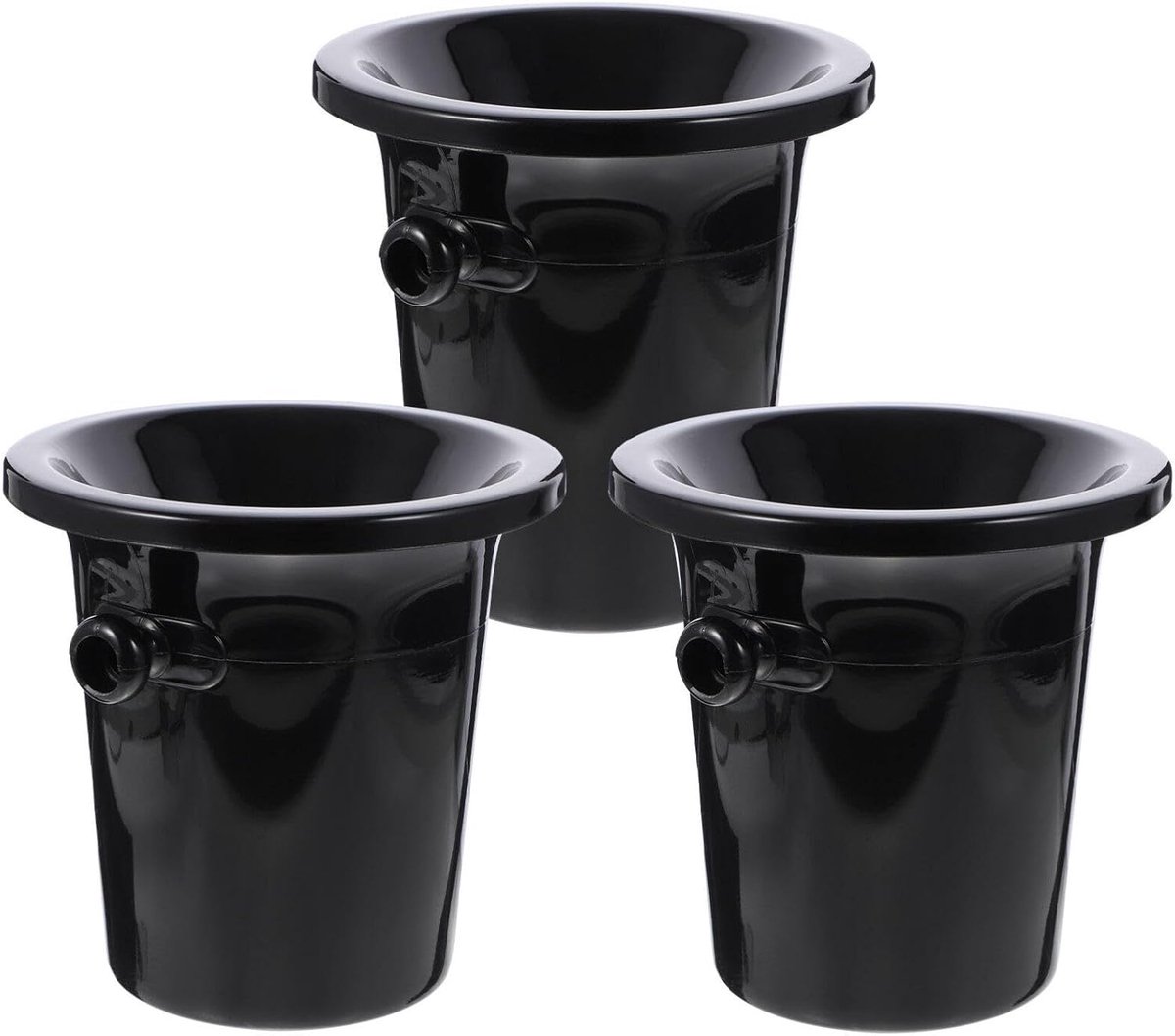 Wijnproeverij Spuugbakken - Ijsemmers Emmer - Bars Evenementen - Set Van 3 - 21x20cm - Zwart