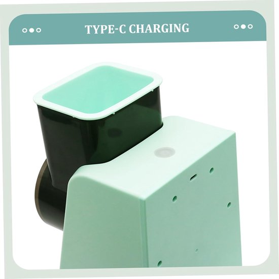 Elektrische Kaasrasp - Keukenmachine Rasp - Snel Groenten Snijden - Vijf Snijbladen - 25 x 14 x 12 cm - Groen — afbeelding 3