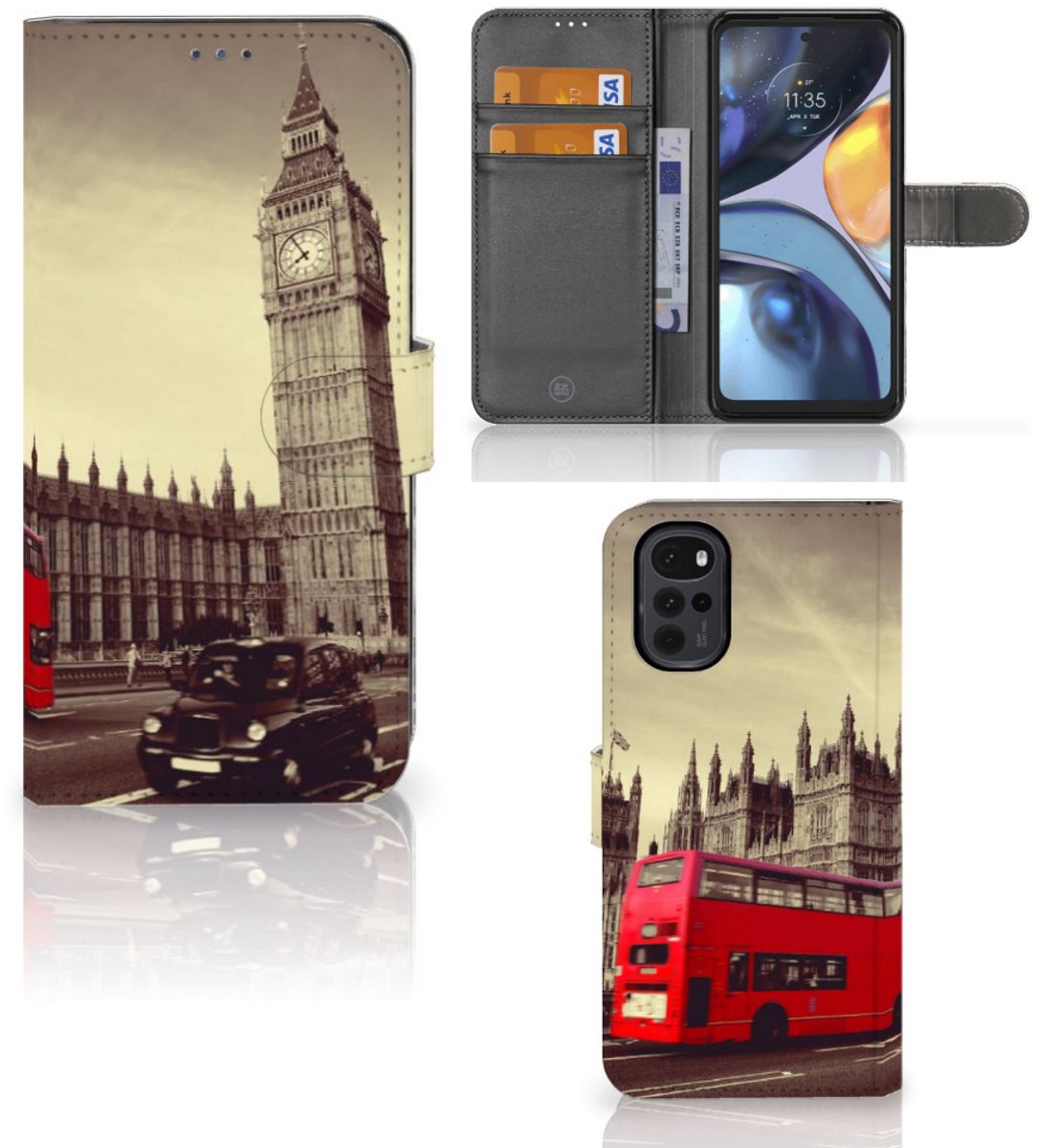 Motorola Moto G22 Flip Cover Londen