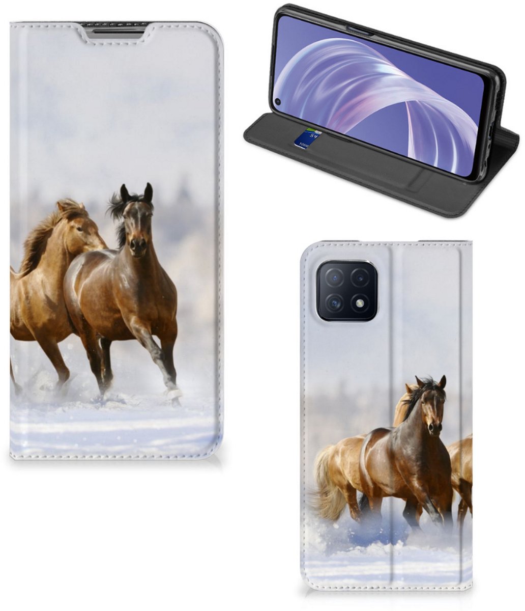 OPPO A73 5G Hoesje maken Paarden