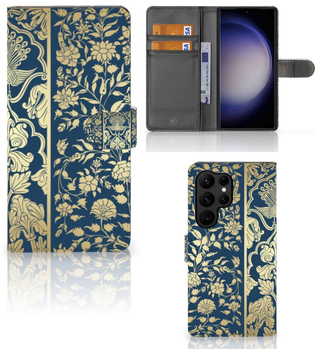 Samsung Galaxy S23 Ultra Hoesje Beige Flowers