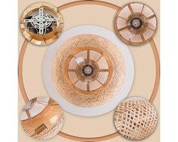 Bamboe Plafondlamp Met Verlichting En Afstandsbediening – Rustieke En Industrieel Design Plafondventilator