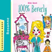 Boekomslag met een illustratie van Niki Smit '100% Beverly' met make-up, een kat en twee meisjes.