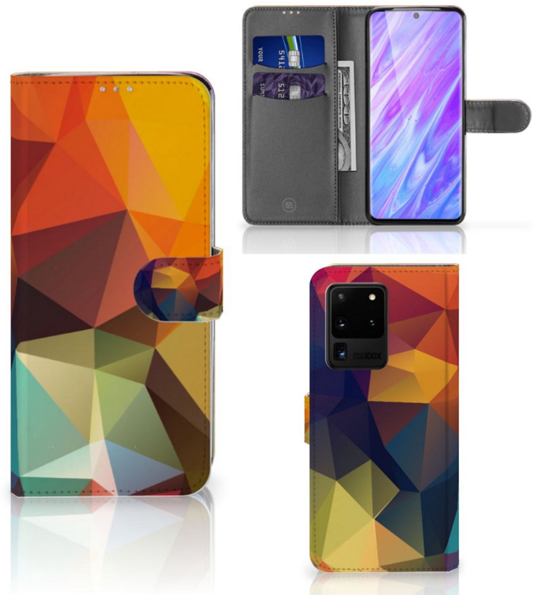 Samsung Galaxy S20 Ultra Book Case Polygon Color